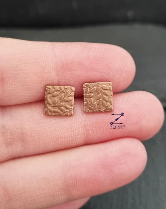 Cercei bronz cu model frunze [5]