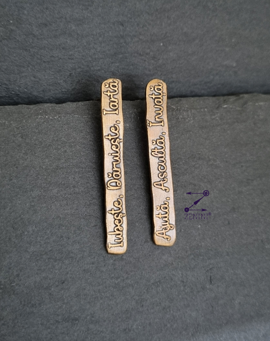 Cercei din bronz cu diferite cuvinte motivationale [2]