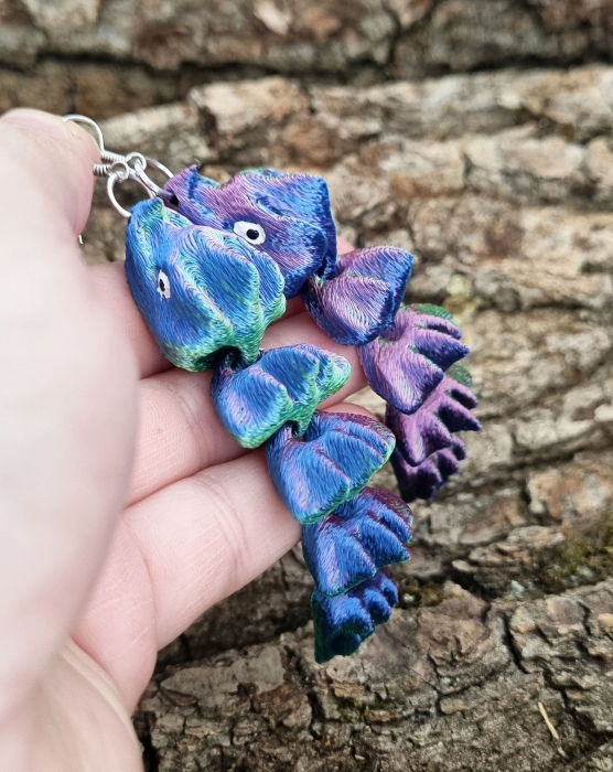 Cercei dragoni 3D - multicolori [5]