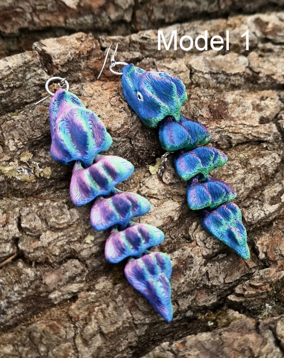 Cercei dragoni 3D - multicolori [3]