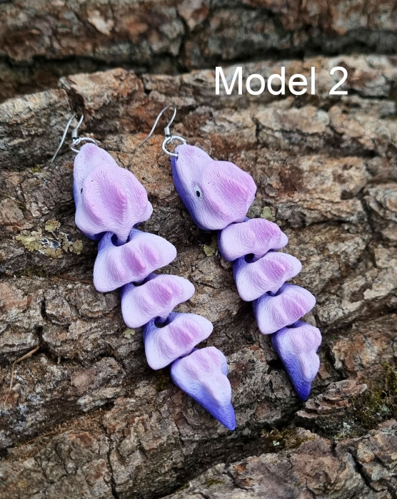 Cercei dragoni 3D - multicolori [4]