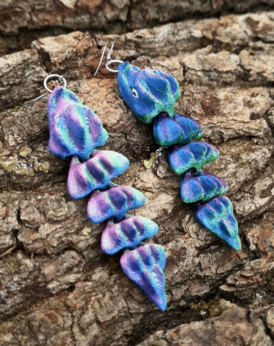 Cercei dragoni 3D - multicolori [1]