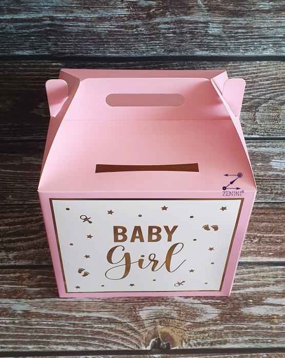 Cutie de dar roz pentru botez Baby girl [3]
