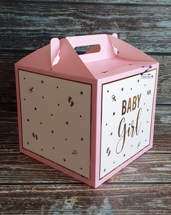 Cutie de dar roz pentru botez Baby girl [2]