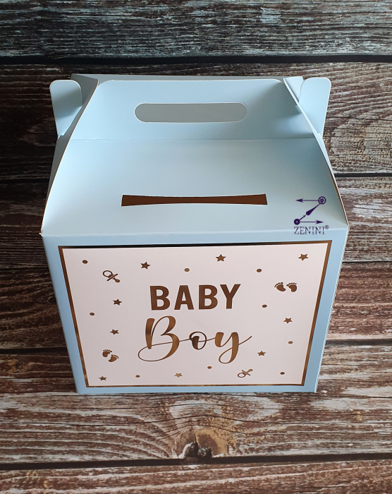 Cutie de dar bleu pentru botez Baby boy [3]
