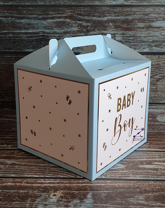 Cutie de dar bleu pentru botez Baby boy [2]