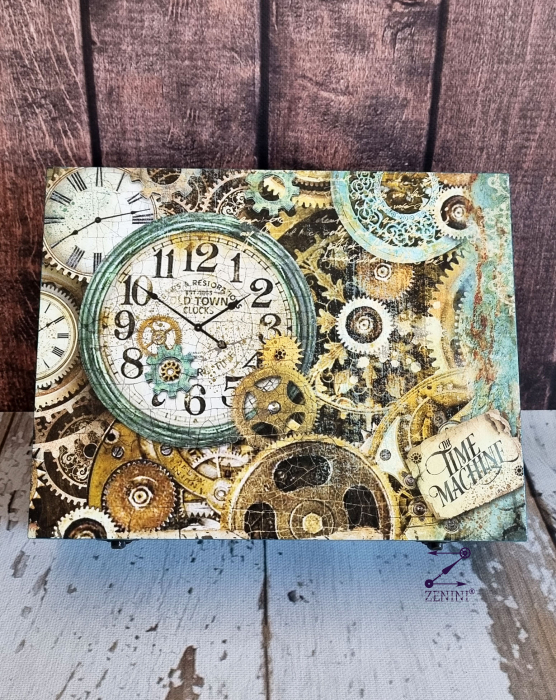 Cufar pentru ceasuri decorat cu model steampunk [3]