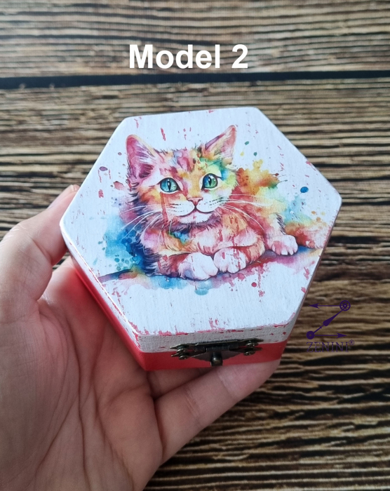 Cutiuta colorata cu pisica, diverse modele [3]