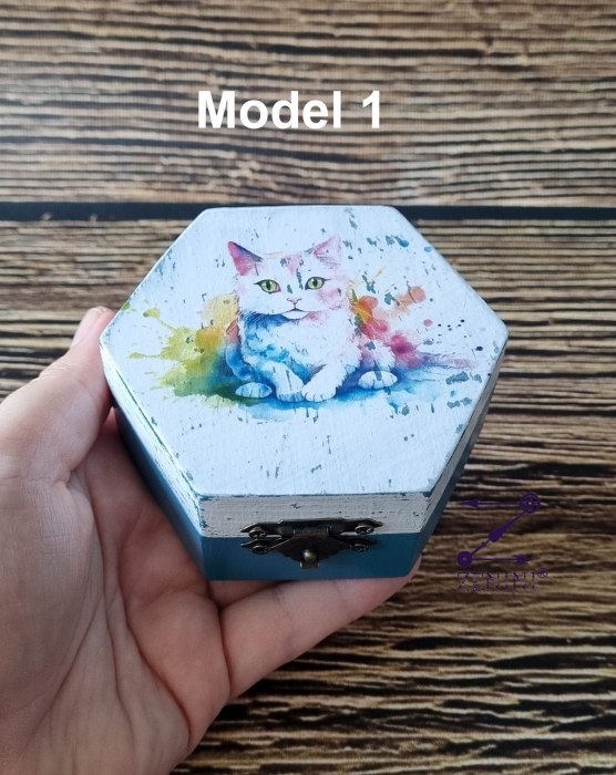 Cutiuta colorata cu pisica, diverse modele [2]