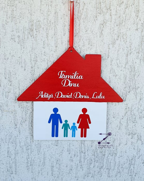 Decoratiune casuta personalizata cu familie [4]