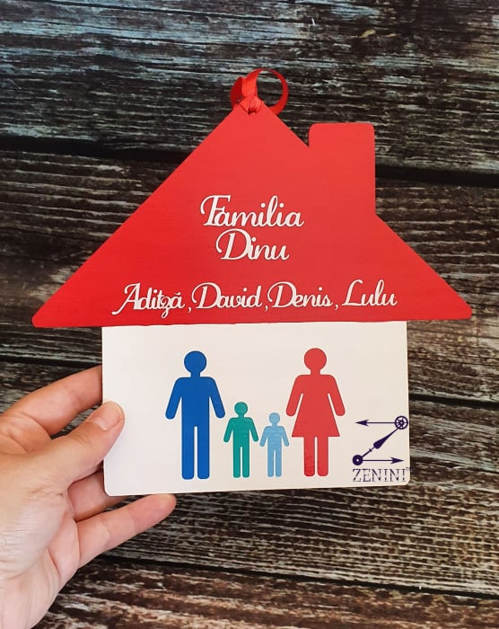Decoratiune casuta personalizata cu familie [3]