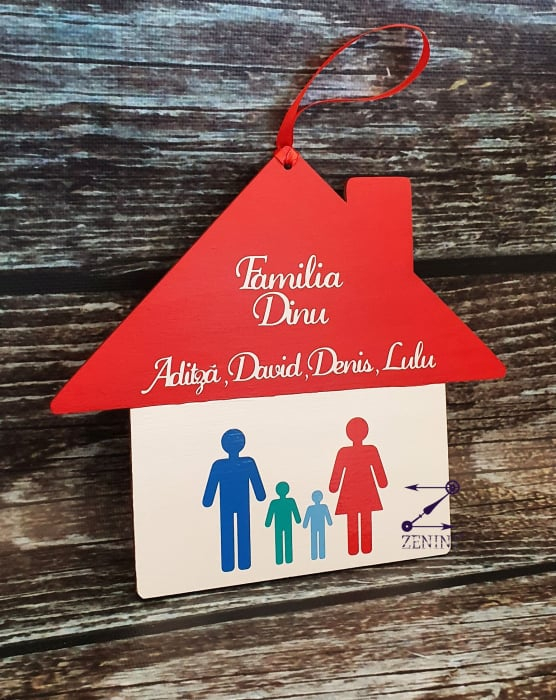 Decoratiune casuta personalizata cu familie [2]