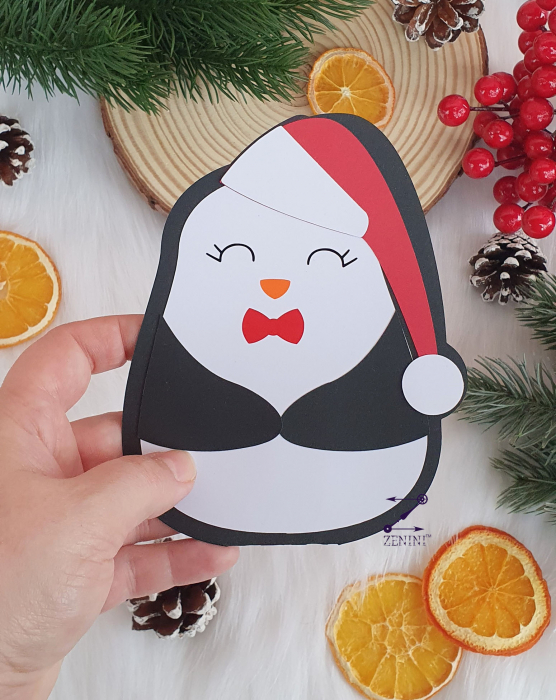 Felicitare Craciun pinguin [3]
