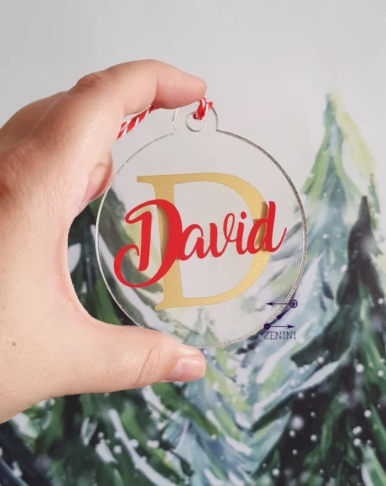 Glob plexiglas personalizat cu nume [3]