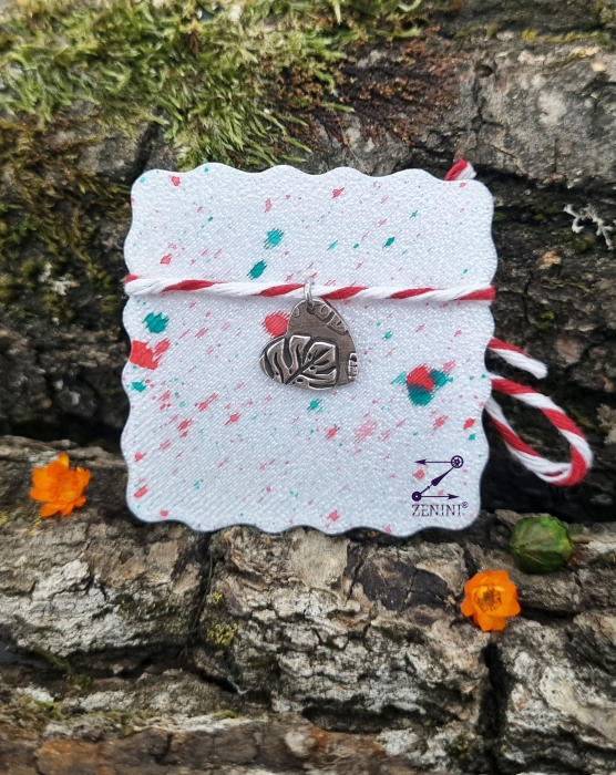 Martisor frunze Monstera, din argint [4]