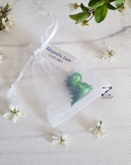 Marturie botez dinozaur printat 3D, cu eticheta personalizata [4]