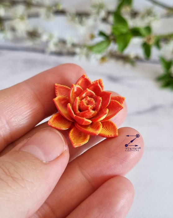 Marturie nunta si botez floare printata 3D, cu eticheta personalizata [5]