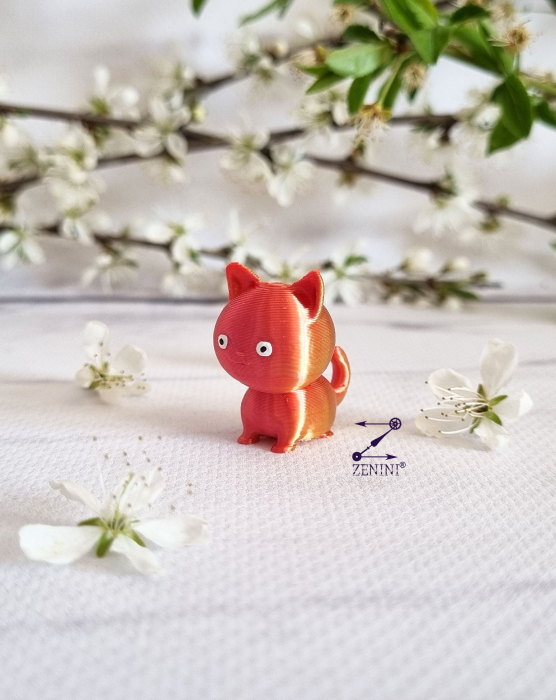 Marturie nunta si botez pisica printata 3D, cu eticheta personalizata [7]