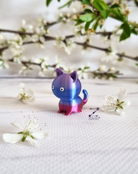 Marturie nunta si botez pisica printata 3D, cu eticheta personalizata [6]