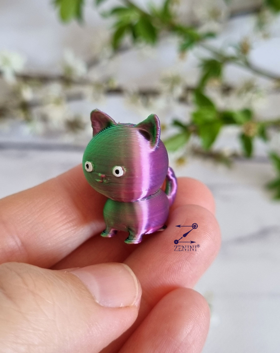 Marturie nunta si botez pisica printata 3D, cu eticheta personalizata [3]