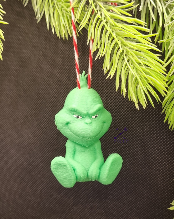 Ornament brad Grinch printat 3D [4]