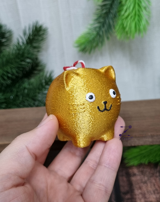 Ornament brad pisica dolofana printata 3D [6]