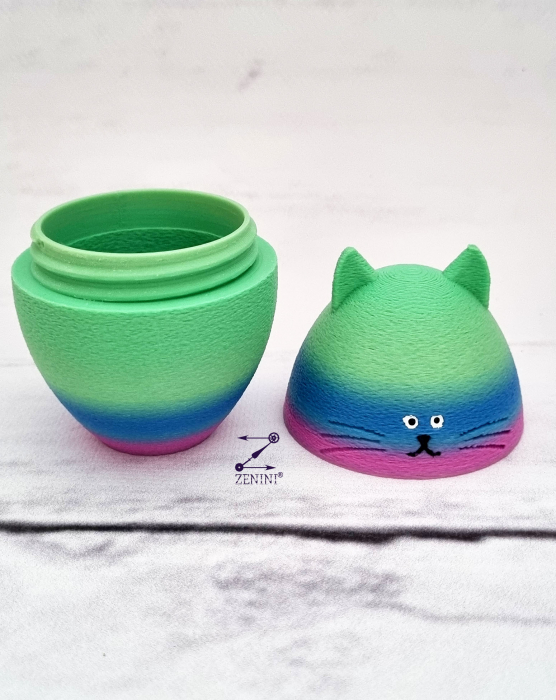 Pisica ou multicolora, printata 3D [7]