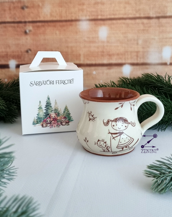 Set cadou Craciun pentru invatatoare: cana ceramica, glob plastic personalizat [2]