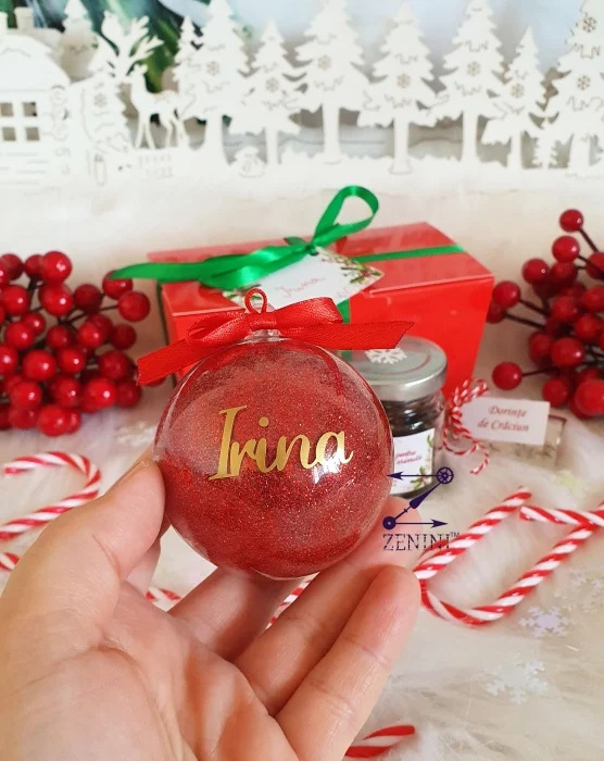 Set cadou de Craciun cu glob personalizat [3]