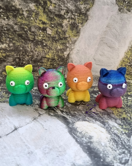 Set cadou de Craciun pentru copii: jucarii animalute printate 3D, breloc si cutiuta cu bomboane cadou [8]