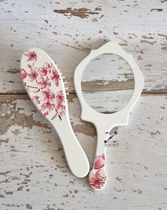 Set gatitul miresei cu flori de cires [4]