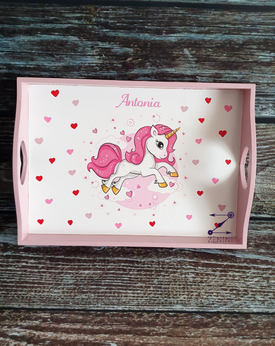 Set pentru mot cu unicorn roz si inimioare [3]