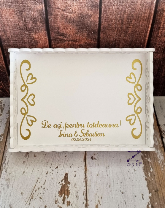 Tava dantelata pentru mireasa, personalizata [2]