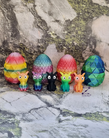 Figurine 3D - Dragon in ou printat 3D