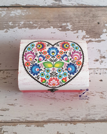 Cutie bijuterii inima folk rosie [1]