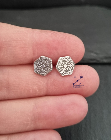 Cercei argint hexagonali cu model oriental [1]