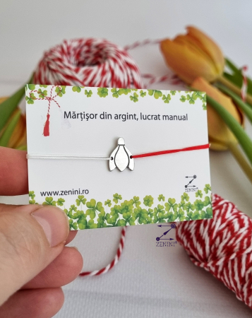 Martisor - Bratara martisor: ghiocel din argint