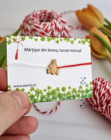 Martisor - Bratara martisor: ghiocel din bronz