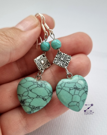 Cercei argint si pietre semipretioase turcoaz [1]