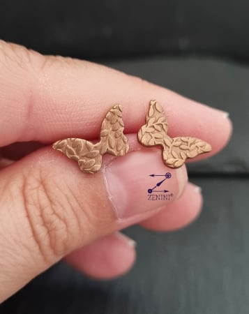 ALTE BIJUTERII - Cercei bronz cu model frunze
