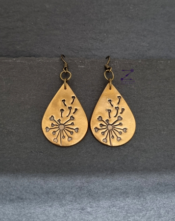 ALTE BIJUTERII - Cercei bronz cu model papadie