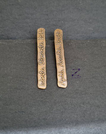 ALTE BIJUTERII - Cercei din bronz cu diferite cuvinte motivationale