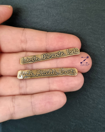 Cercei din bronz cu diferite cuvinte motivationale [3]
