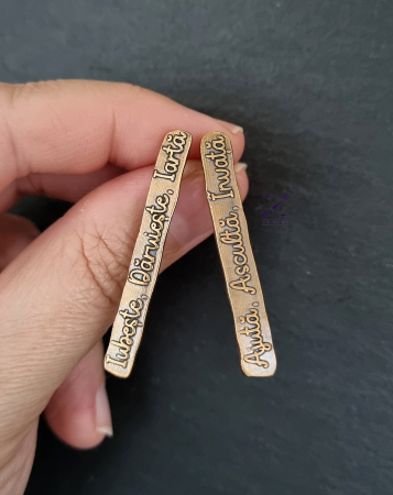 Cercei din bronz cu diferite cuvinte motivationale [4]