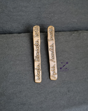 Cercei din bronz cu diferite cuvinte motivationale [1]