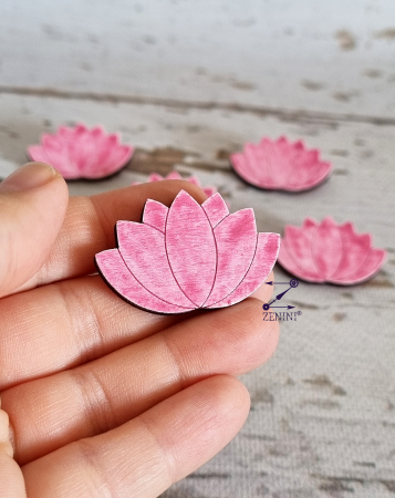 ALTE BIJUTERII - Brosa floare de lotus roz