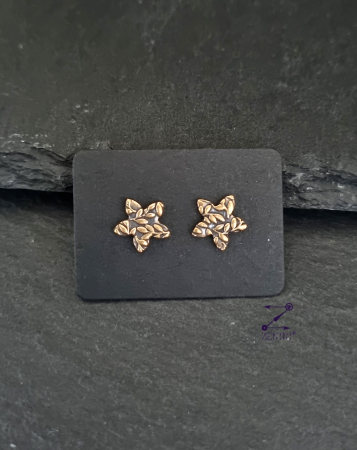 ALTE BIJUTERII - Cercei stelute din bronz cu model frunze