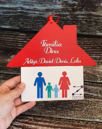 Decoratiune casuta personalizata cu familie [2]