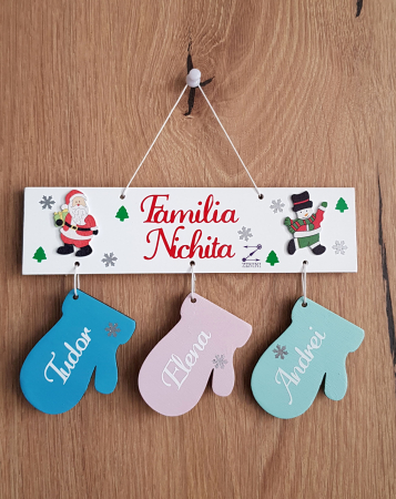 Decoratiune Craciun membrii familiei