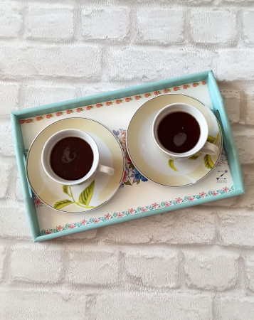 Tava cafea model floral [3]